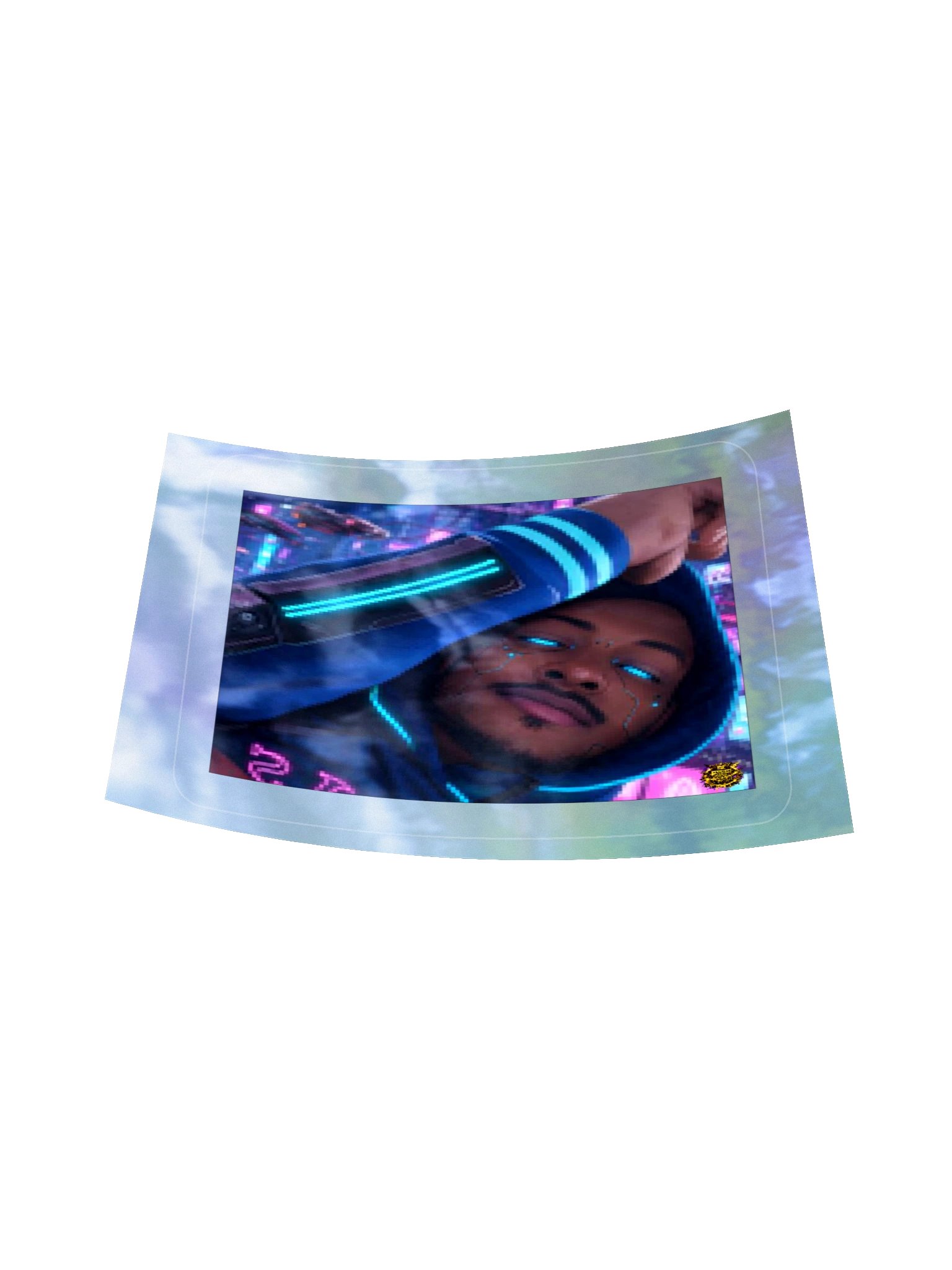 Neon Cyber Hood Holographic Sticker Sheet product image (17)