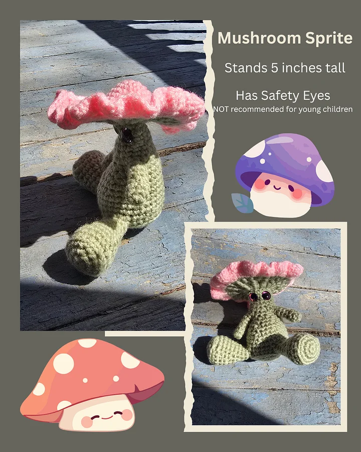 Pink Mushroom Plushie 🐑 product image (1)
