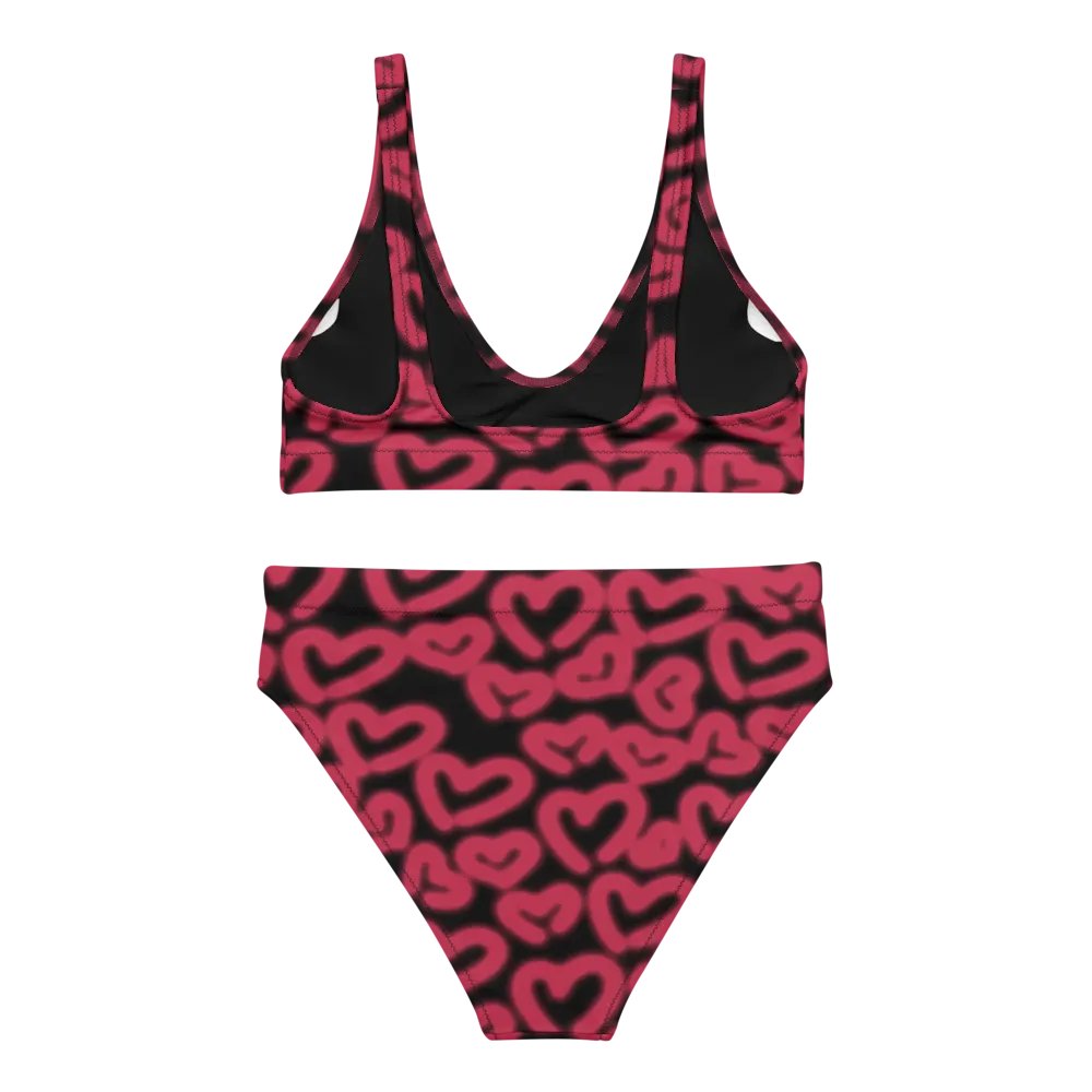 Hearts High Waisted Bikini Set product image (8)
