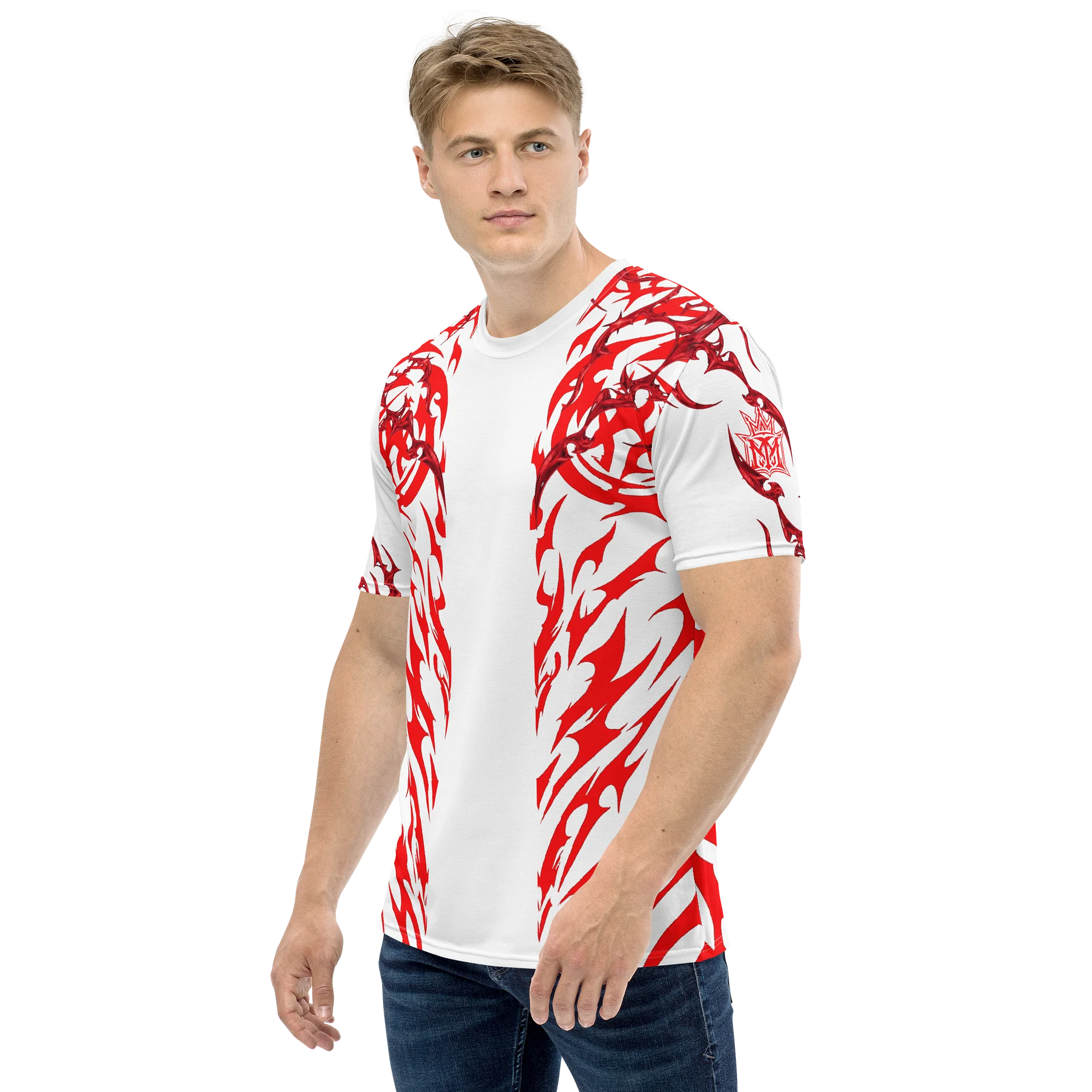 Abstract Red Forms All-Over Print Tee product image (1)