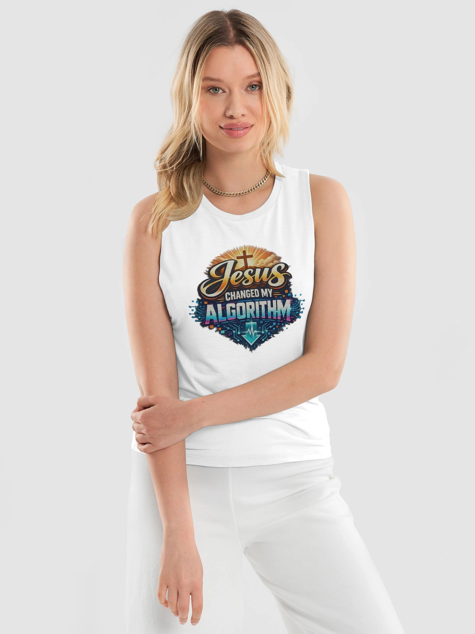 Jesus Changed My Algorithm Bella Tank product image (3)