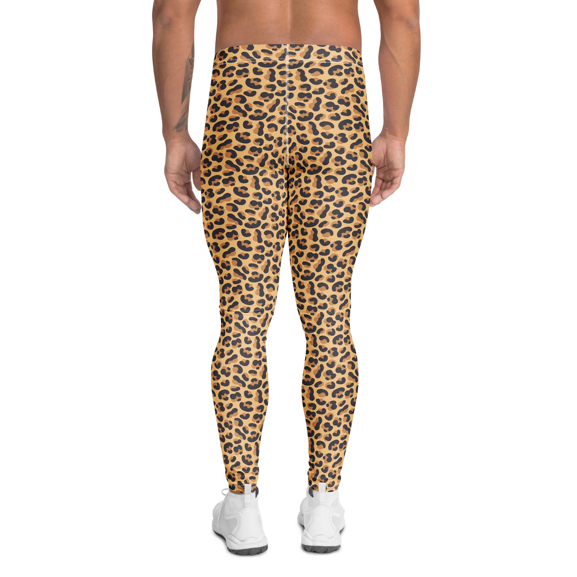 Bold Brown Leopard Print Men's Leggings product image (2)