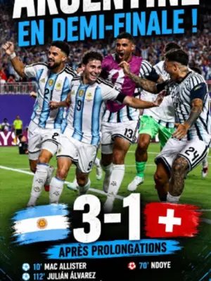 🇦🇷 ARGENTINE EN DEMI-FINALE ! Messi régale encore... Mac Allister marque... Ndoye répond... Puis Julián Álvarez et Lautaro Martínez font exploser Kansas City ! 🔥 Prochain obstacle : l'Angleterre. Qui gagne ce choc ? #Argentina #Messi #WorldCup2026 #FootballTikTok #NouPiPrew