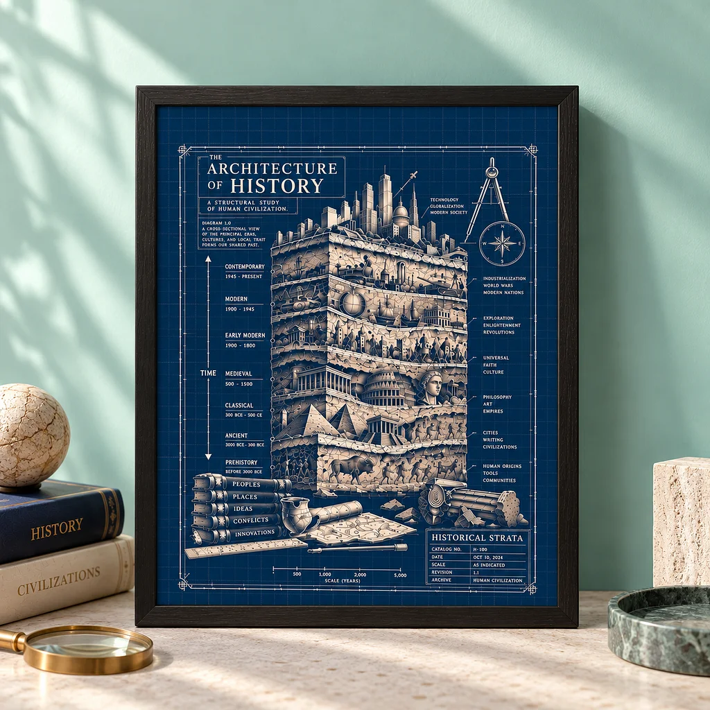 The Architecture of History Framed Poster
