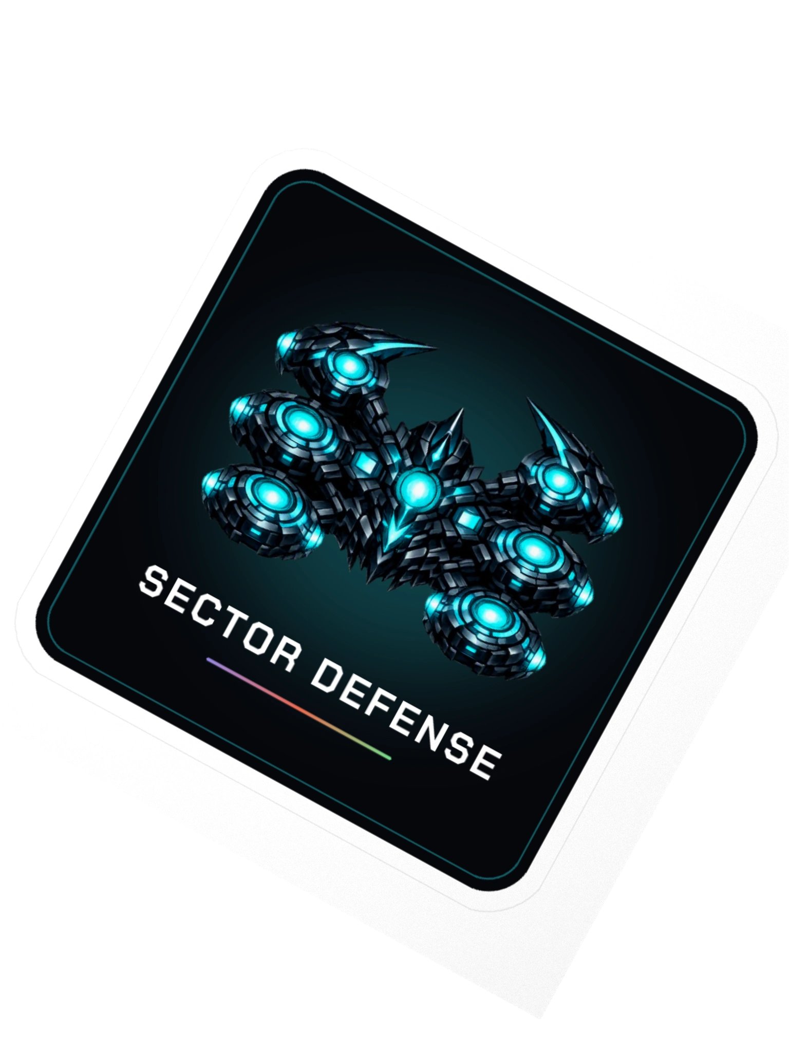 Sector Defense Cyan Stinger Sticker product image (2)
