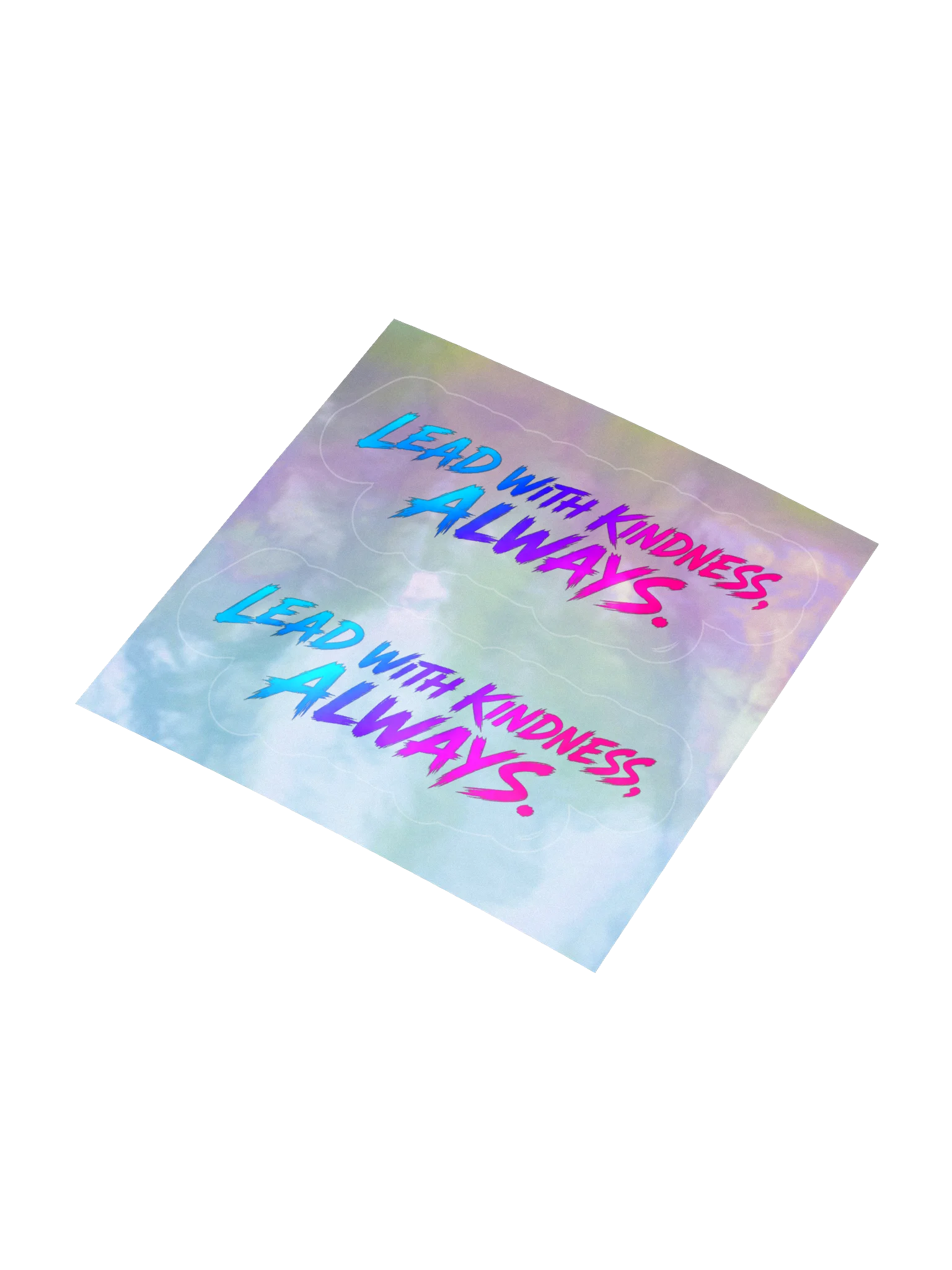 Lead With Kindness, Always — Holographic Sticker Sheet product image (3)