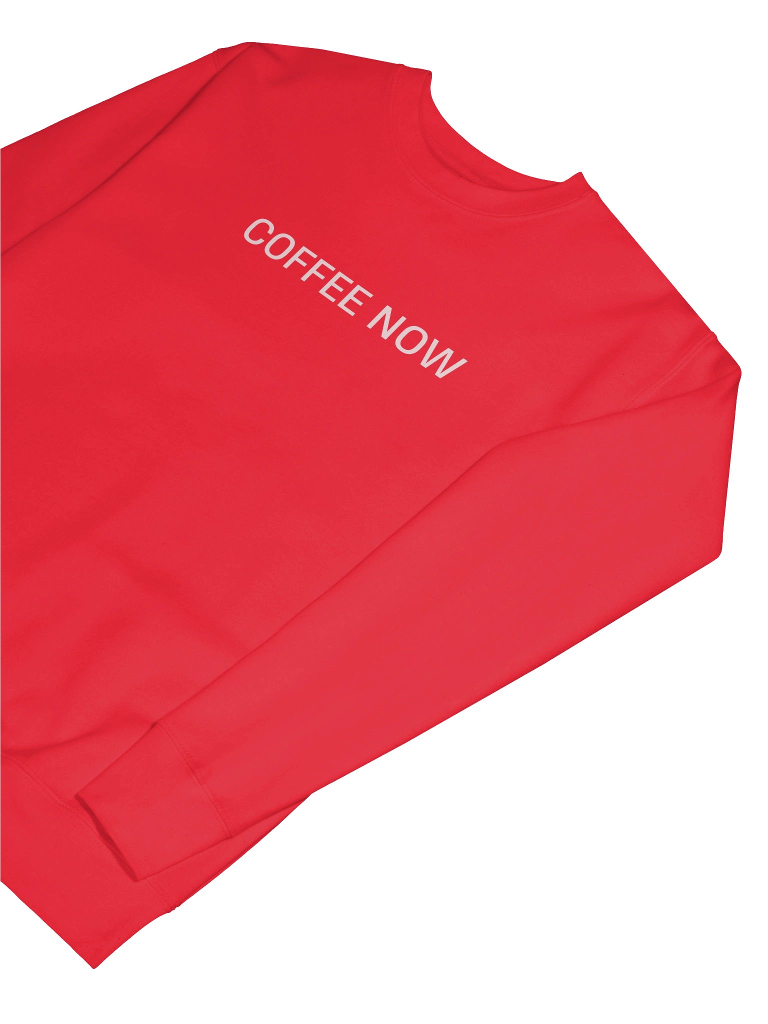 Crewneck “COFFEE NOW” - white typo print product image (33)