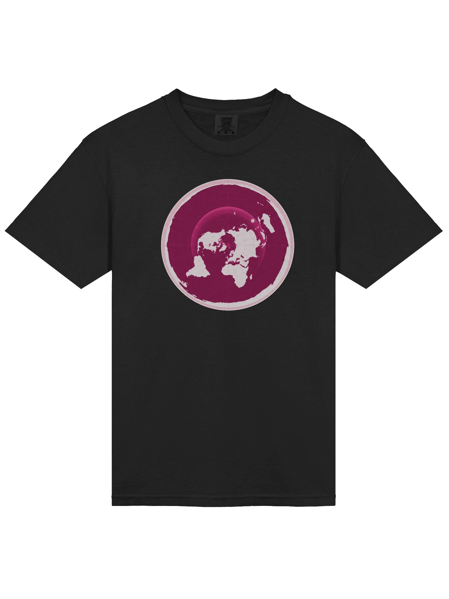 Flat Earth Map in magenta product image (14)