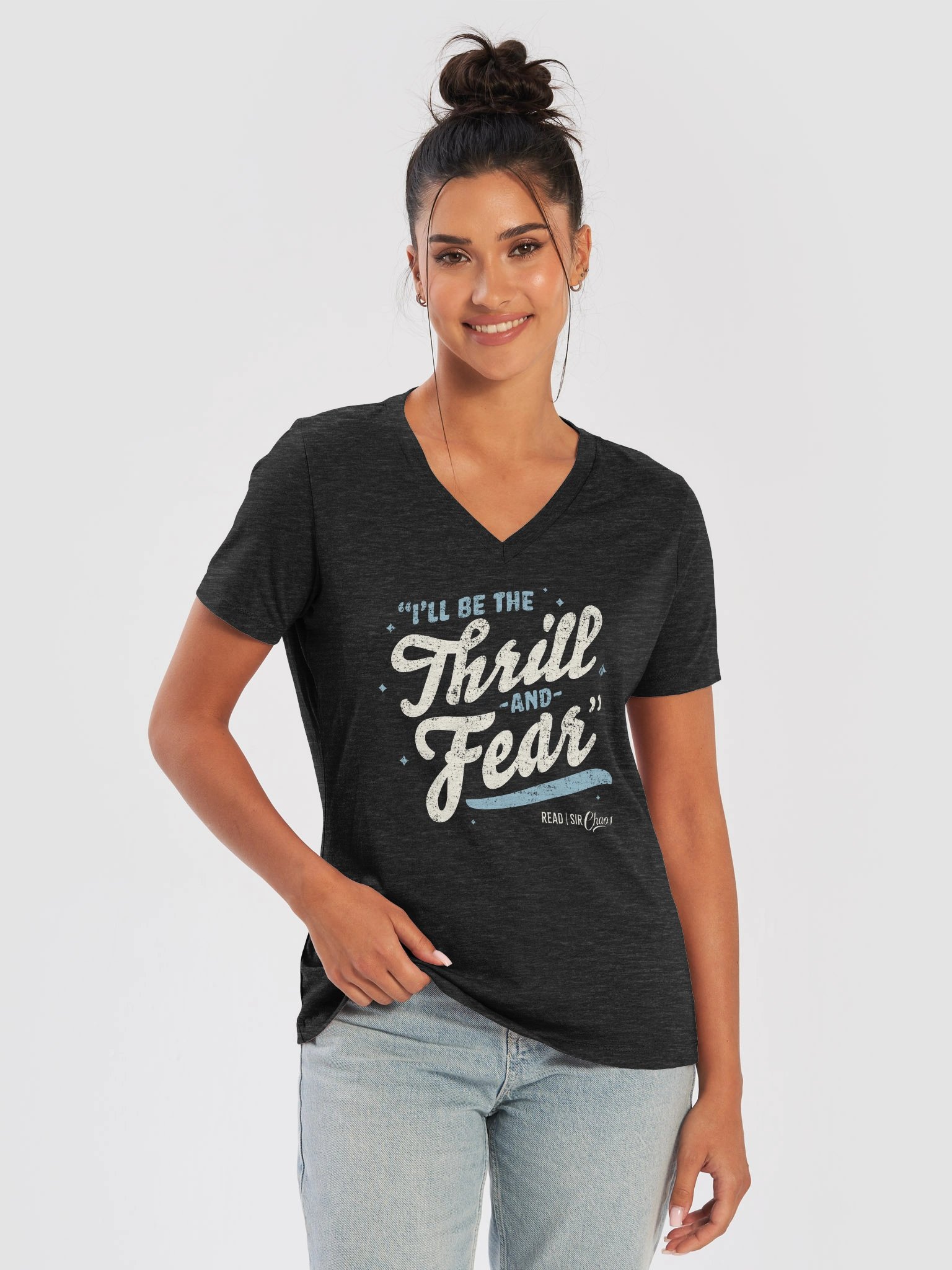 Thrill and Fear VNeck Tshirt product image (9)