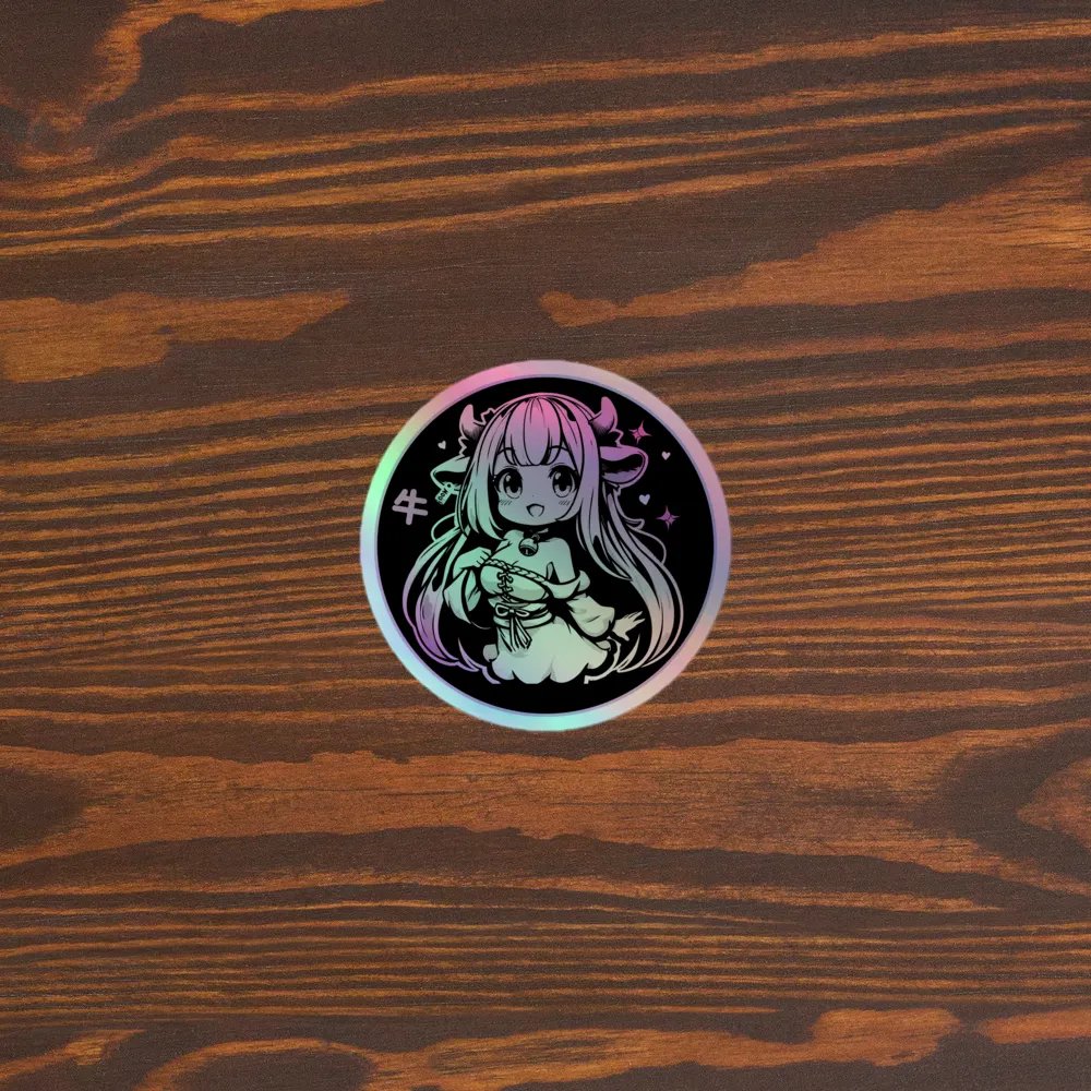 Adorable Ushi Holographic Sticker product image (3)