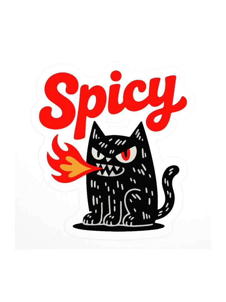Spicy Cat Kiss Cut Stickers product image (1)