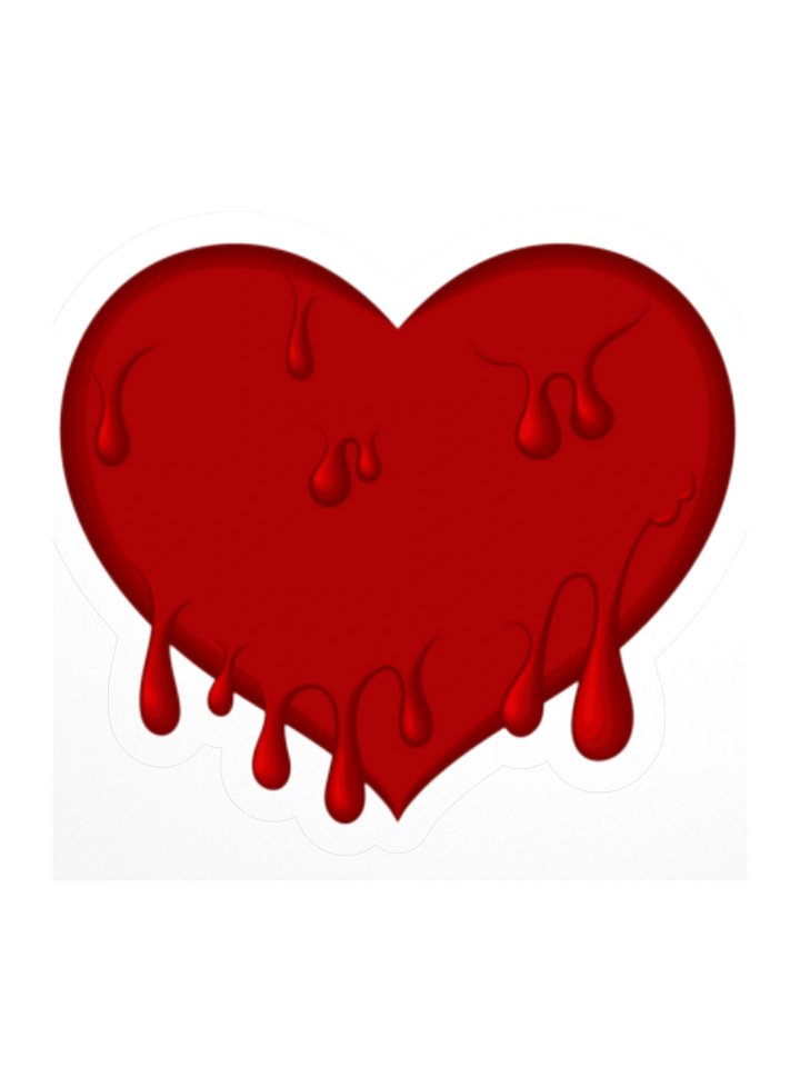 Bloody Heart Kiss-Cut Sticker product image (2)