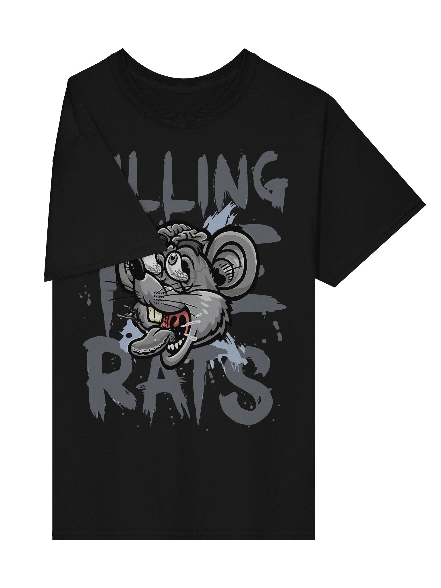 KILLING THE RATS Graffiti Style T-Shirt - Unisex T-Shirt – Premium Printed T-Shirt for Everyday Casual & Streetwear product image (4)