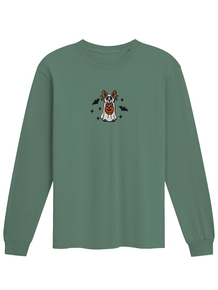 Halloween Longhaired Chihuahua(Brown) Embroidered Long-sleeved T-Shirt product image (25)