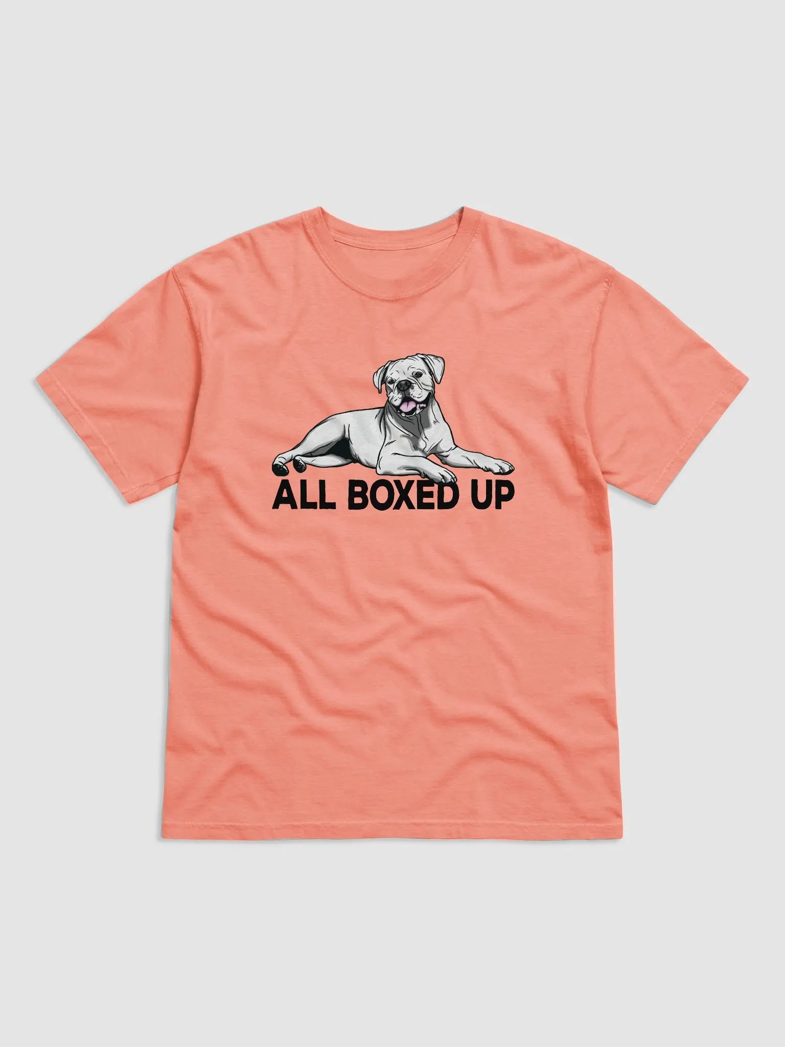 All Boxed Up T-Shirt of a Boxer (White) | Funny T-Shirt for Boxer Dog Paw-rents product image (1)