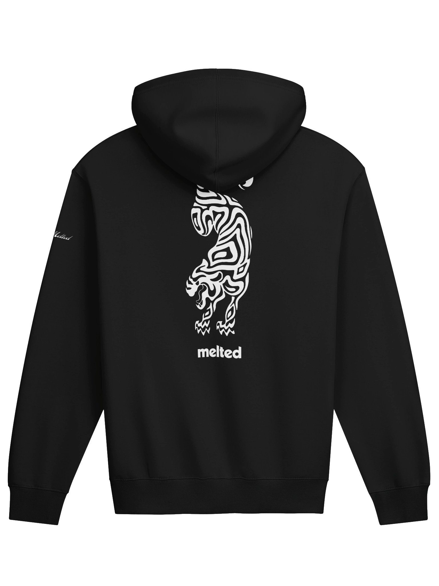MELTED TIGER STYLE HOODIE - BLACK product image (2)