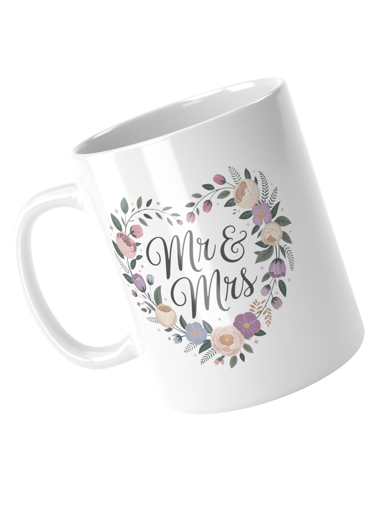 Forever Mr & Mrs Floral Heart Coffee Mug product image (15)