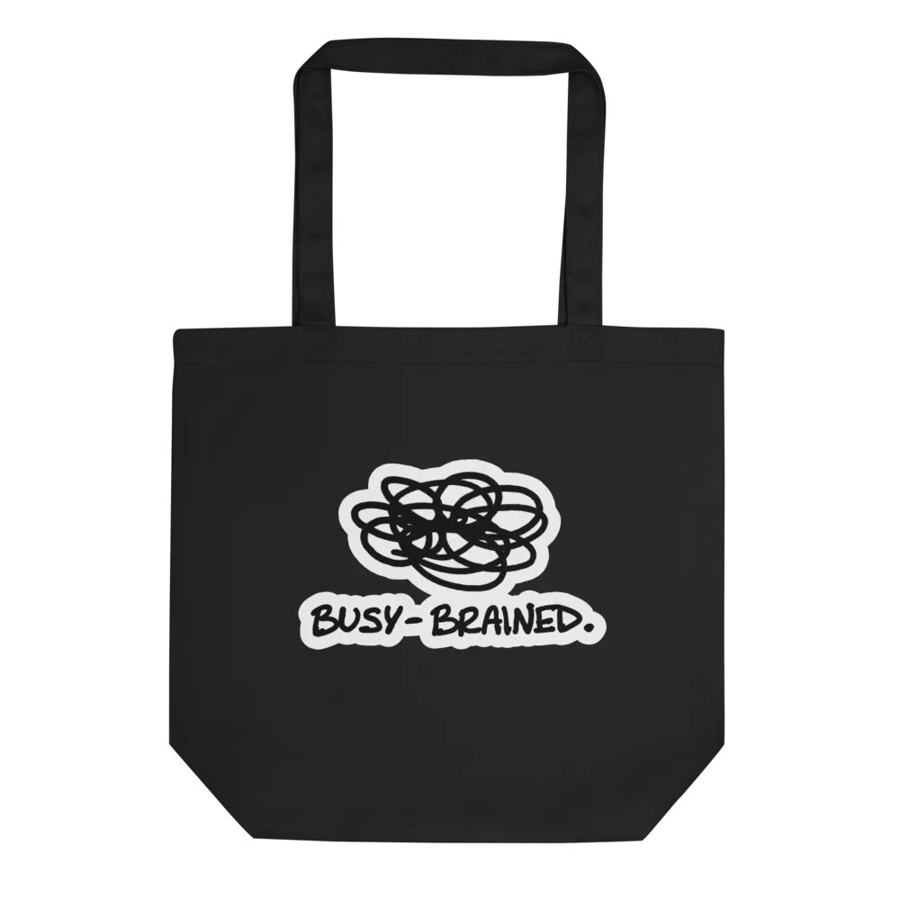 BUSY-BRAINED (bubble design) tote bag product image (1)