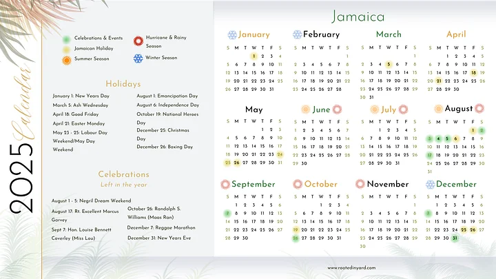 Jamaica Calendar (2025–2026) product image (1)