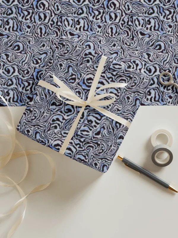 Blue Black Snake Pattern Paper product image (4)