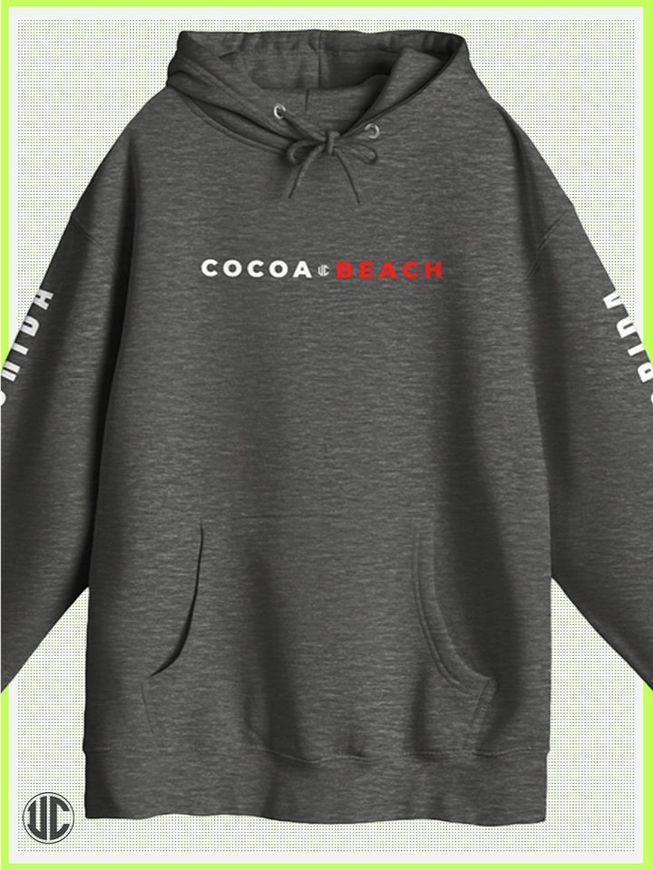 Beach Hoodie | Cocoa Beach Graphic Surf Hoodie | Unisex Pullover Hoodie product image (2)