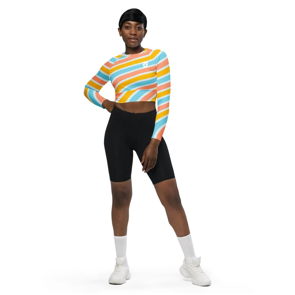 WHITE SKI MASK STRIPED CROP product image (3)