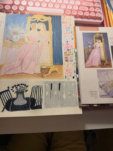 This is what i worked on during my stream today! These are master studies i did and use colored pencils! #traditional #colore...