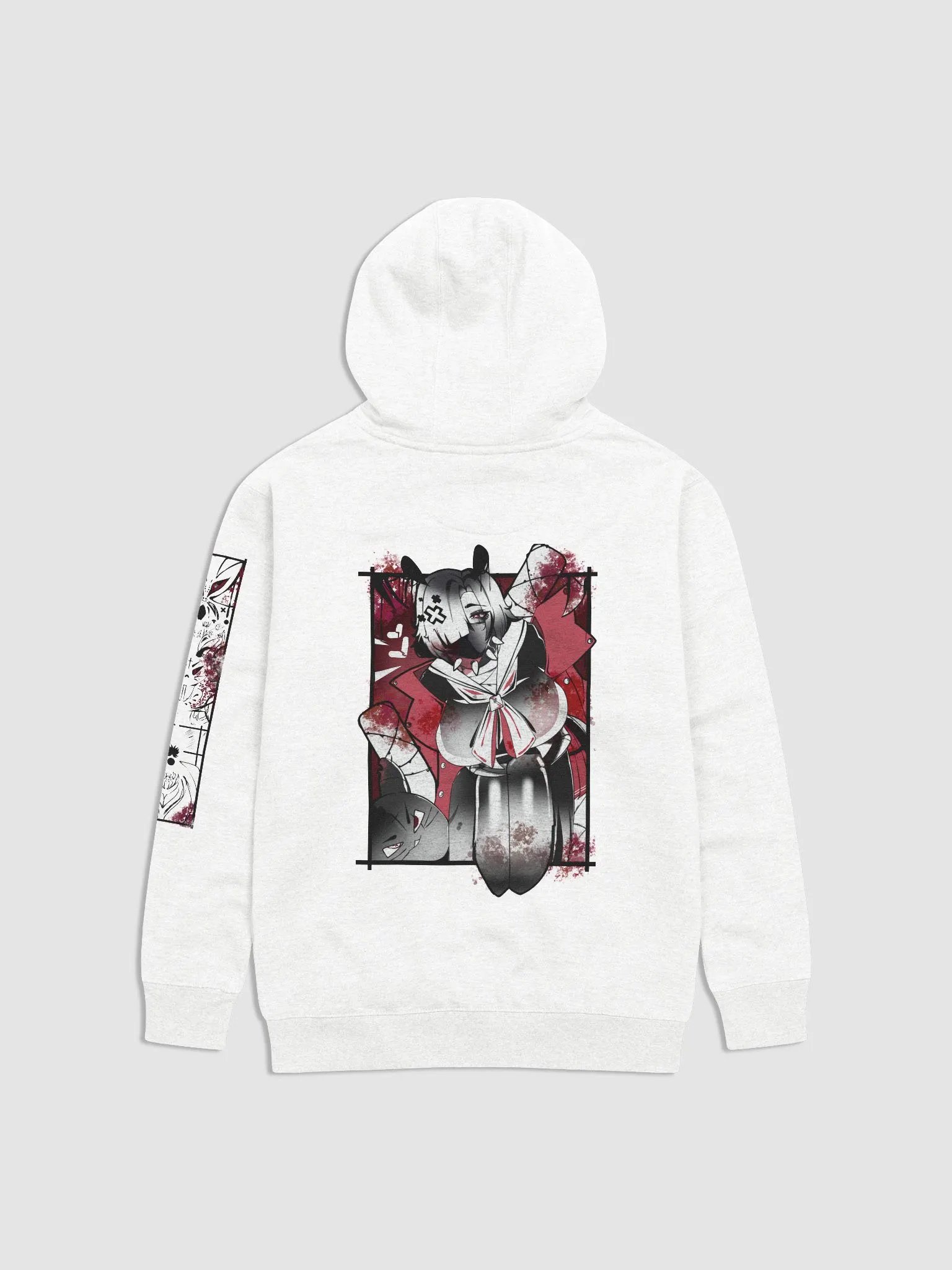 Hoshi B&W with red hoodie product image (2)