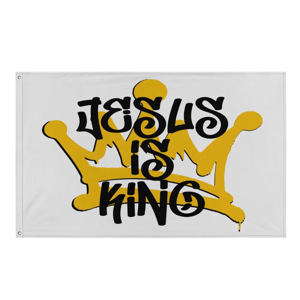 JESUS IS KING Flag product image (1)