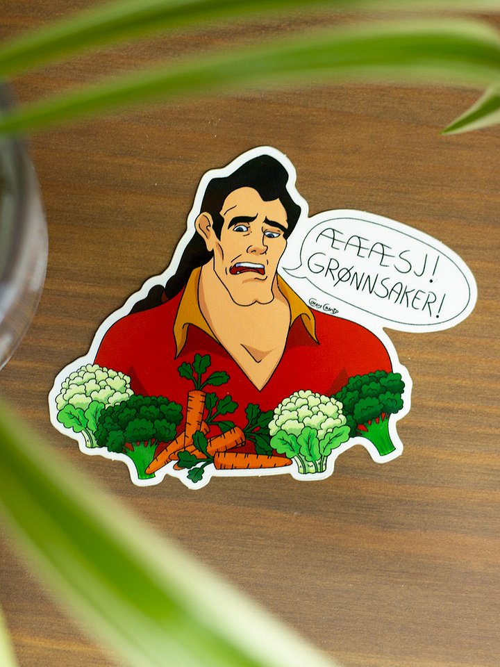 Æææsj, grønnsaker Sticker product image (1)