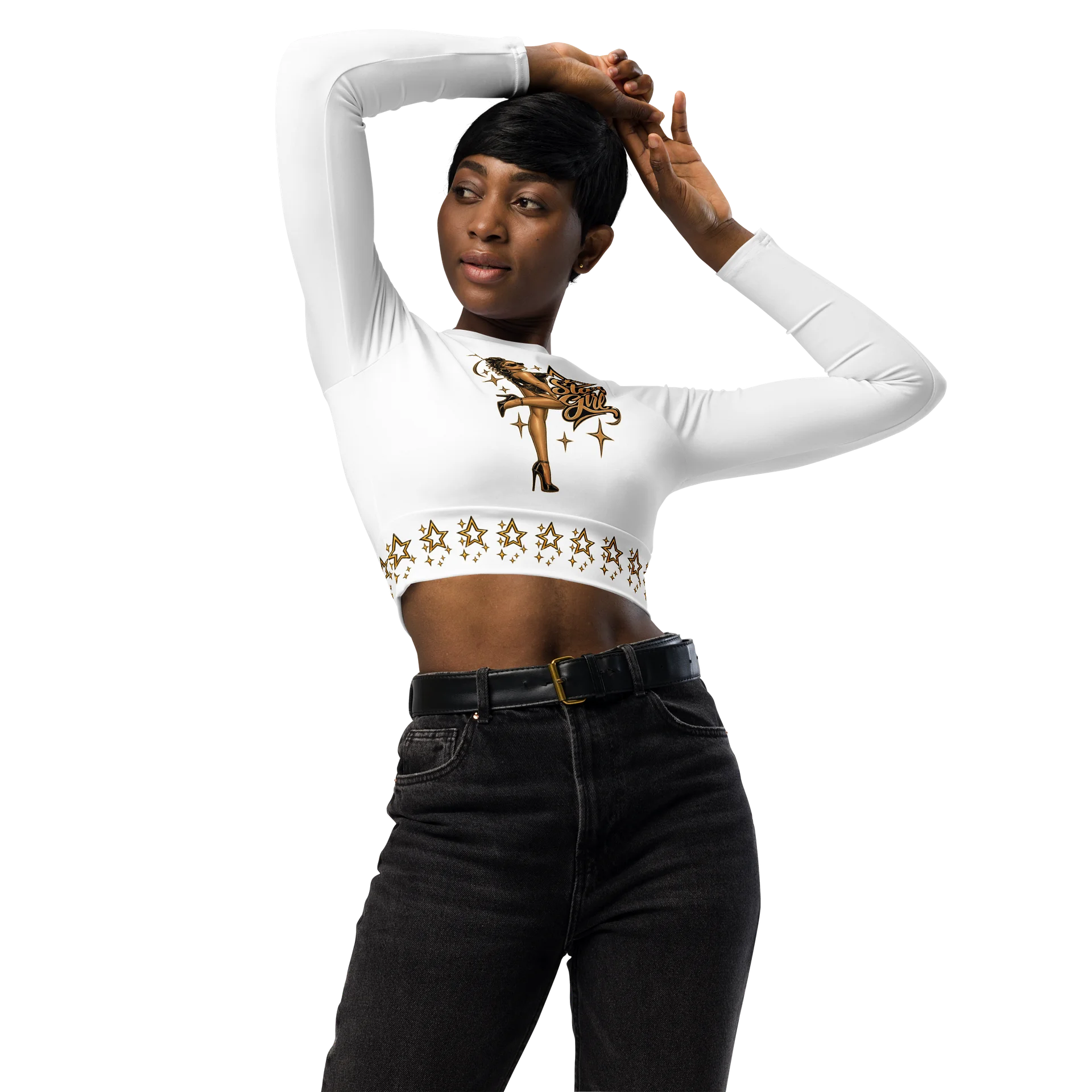 Star Girl All-Over Print Crop Top product image (3)