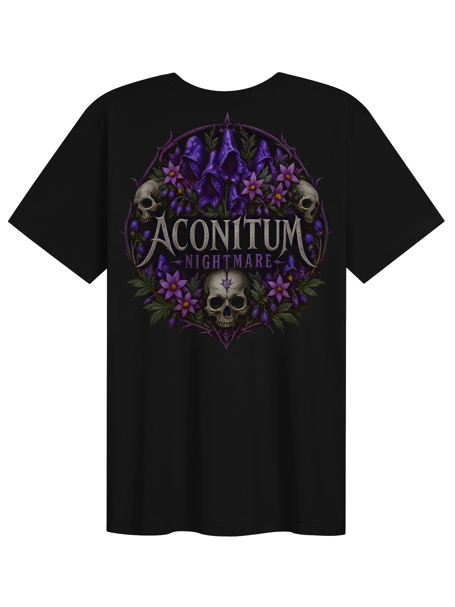 Aconitum Nightmare Skull Floral Tee product image (2)