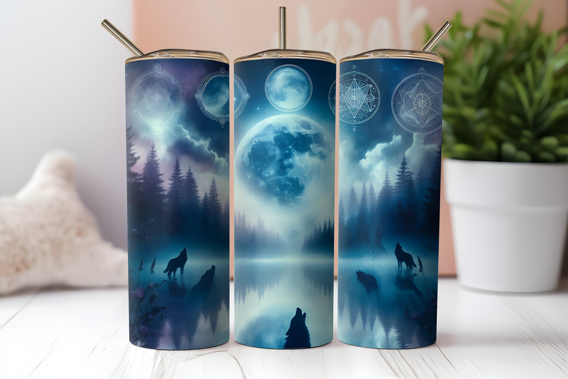 Moonlit Wilderness Stainless Steel Tumbler product image (2)