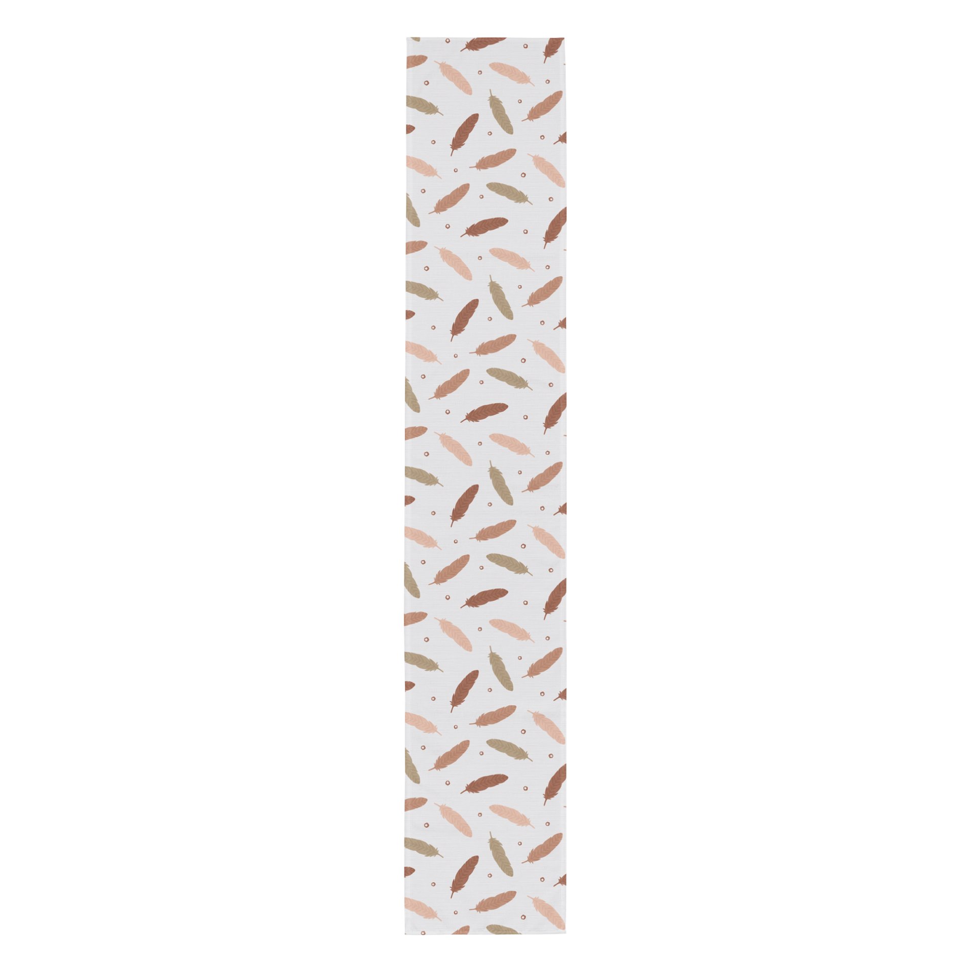 Mocha Mousse Feathers Table Runner product image (1)