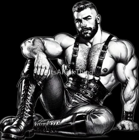 Gay Leather Bar Pride "Jacked" Leather Bar Berlin Pride Graphic Design product image (1)