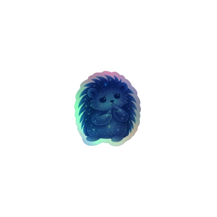 Zodiac hedgie Cancer holographic sticker product image (1)