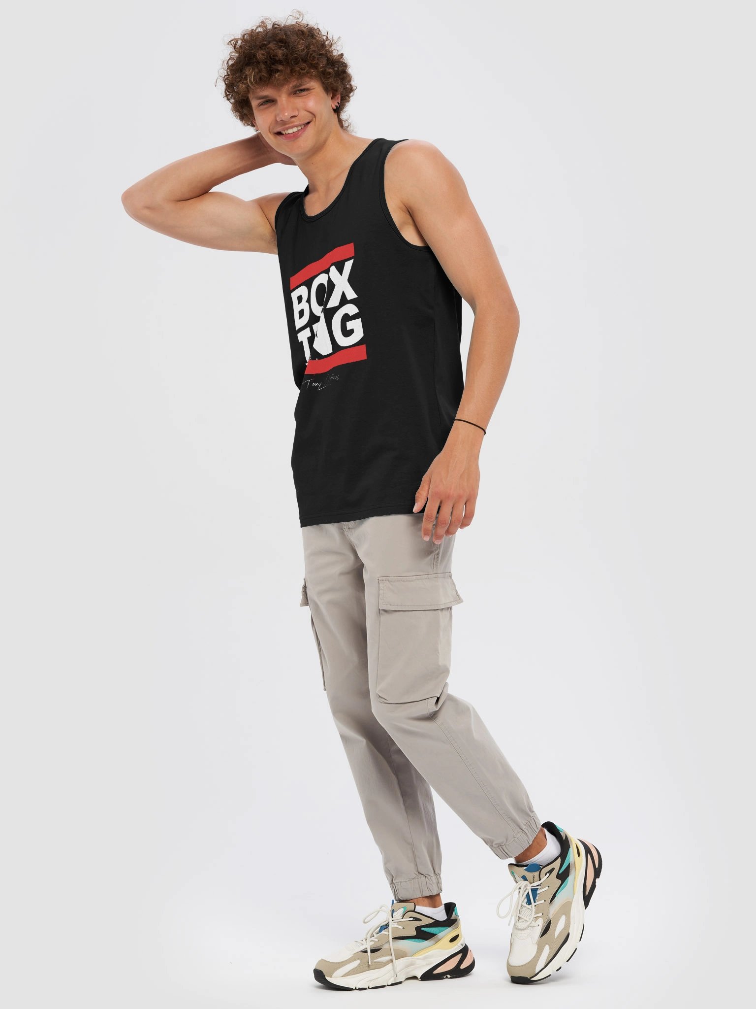 BOXING Logo Tank Top – Black product image (5)