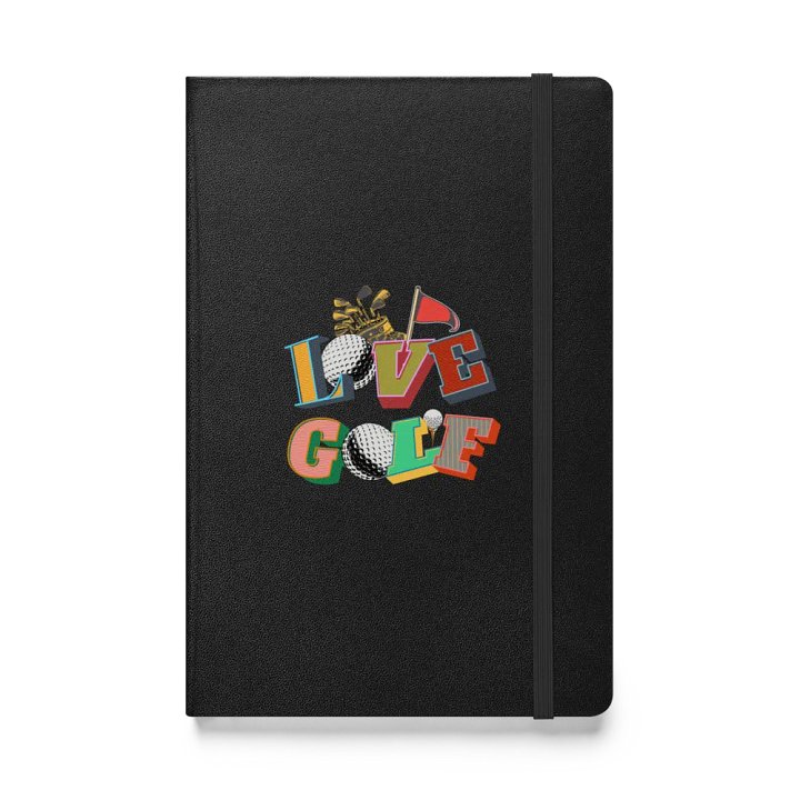 Love Golf Block Letters Hardcover Notebook product image (1)