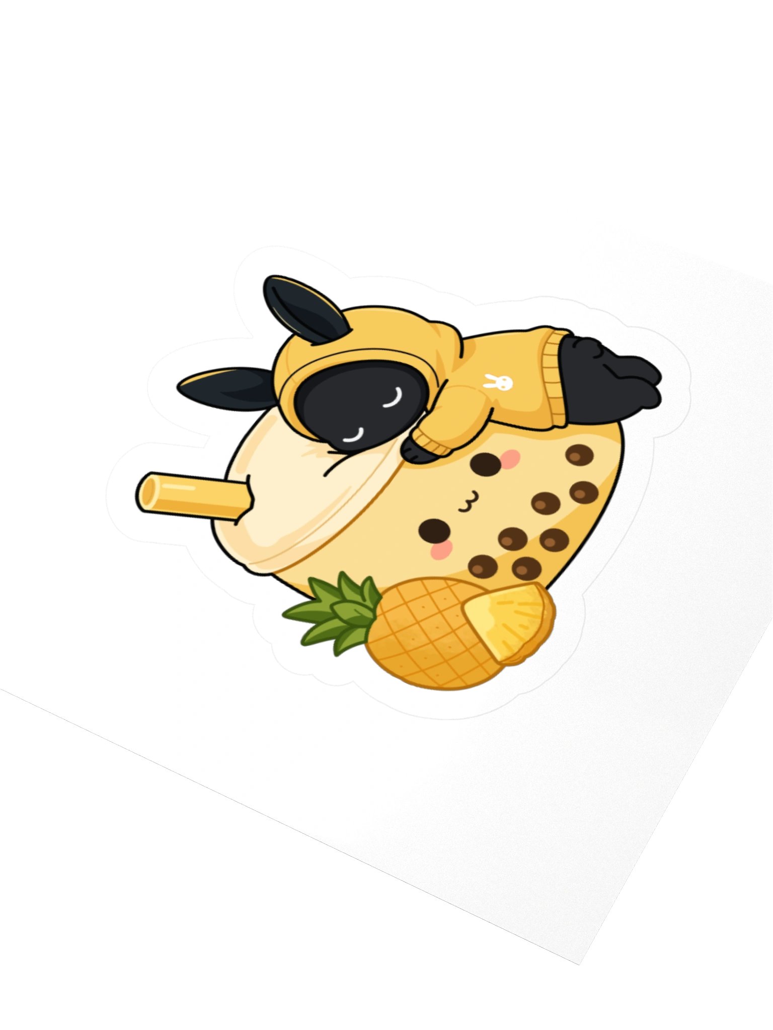 Poochoki Sleeping Pineapple Boba Beanbag Sticker product image (3)
