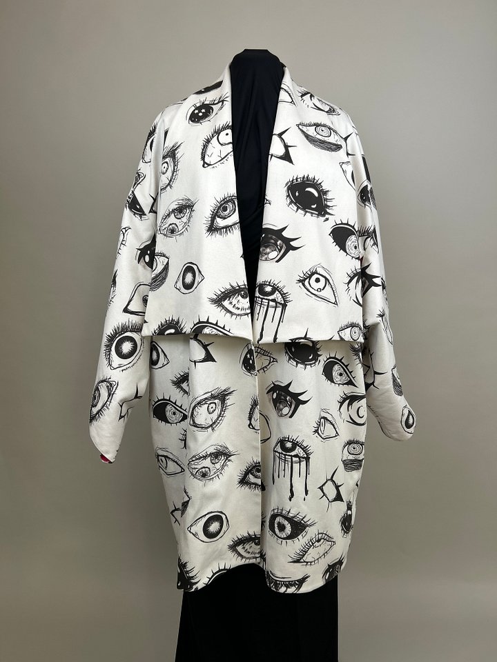 Shawl Haori Traditional Japanese Oversized Denim Jacket product image (1)