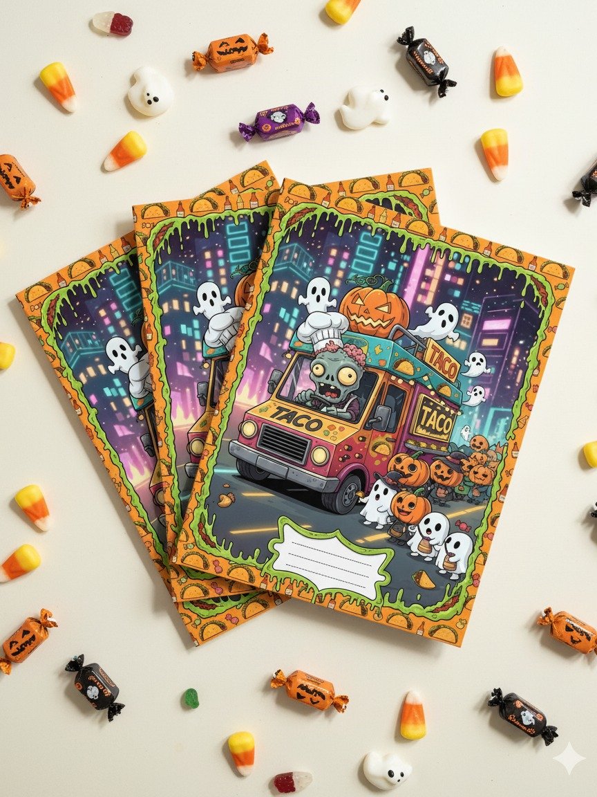 Spooky Taco Truck Halloween Notebook Cover - Digital Download product image (4)