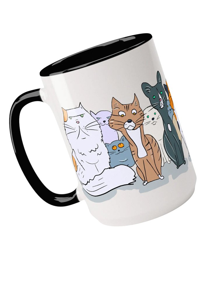 Colorful Cat Squad Mug – 15oz Ceramic product image (1)
