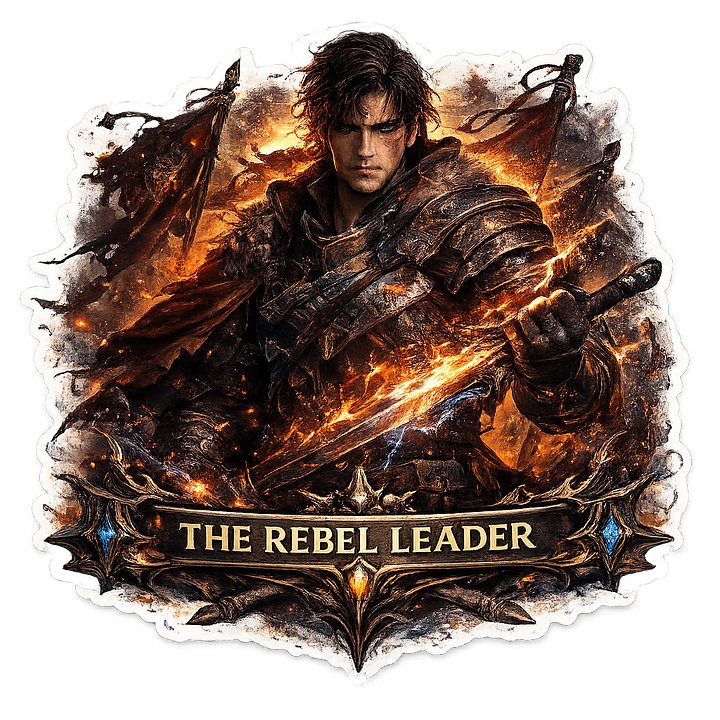 Captain Kael Vinyl Die Cut Sticker – The Rebel Leader product image (1)