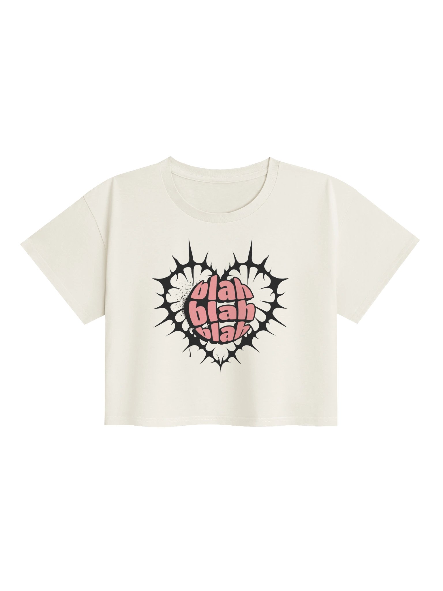 Blah Blah Blah Pink Starburst Crop Top product image (1)