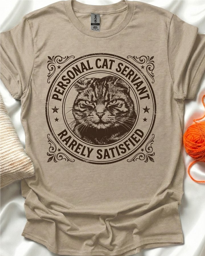 Rarely Satisfied Cat T-Shirt product image (1)