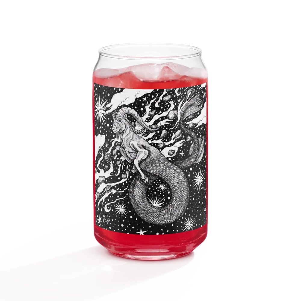Capricorn Zodiac Can-Shaped Glass product image (9)