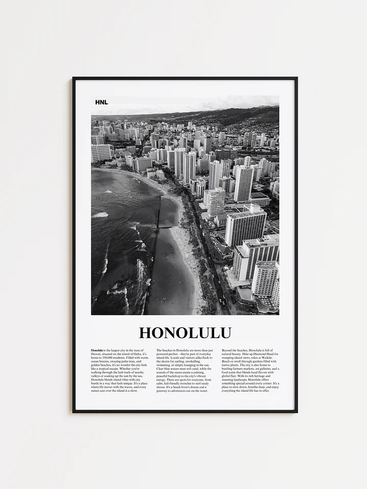 Honolulu 02 Newspaper Poster | Framed product image (1)