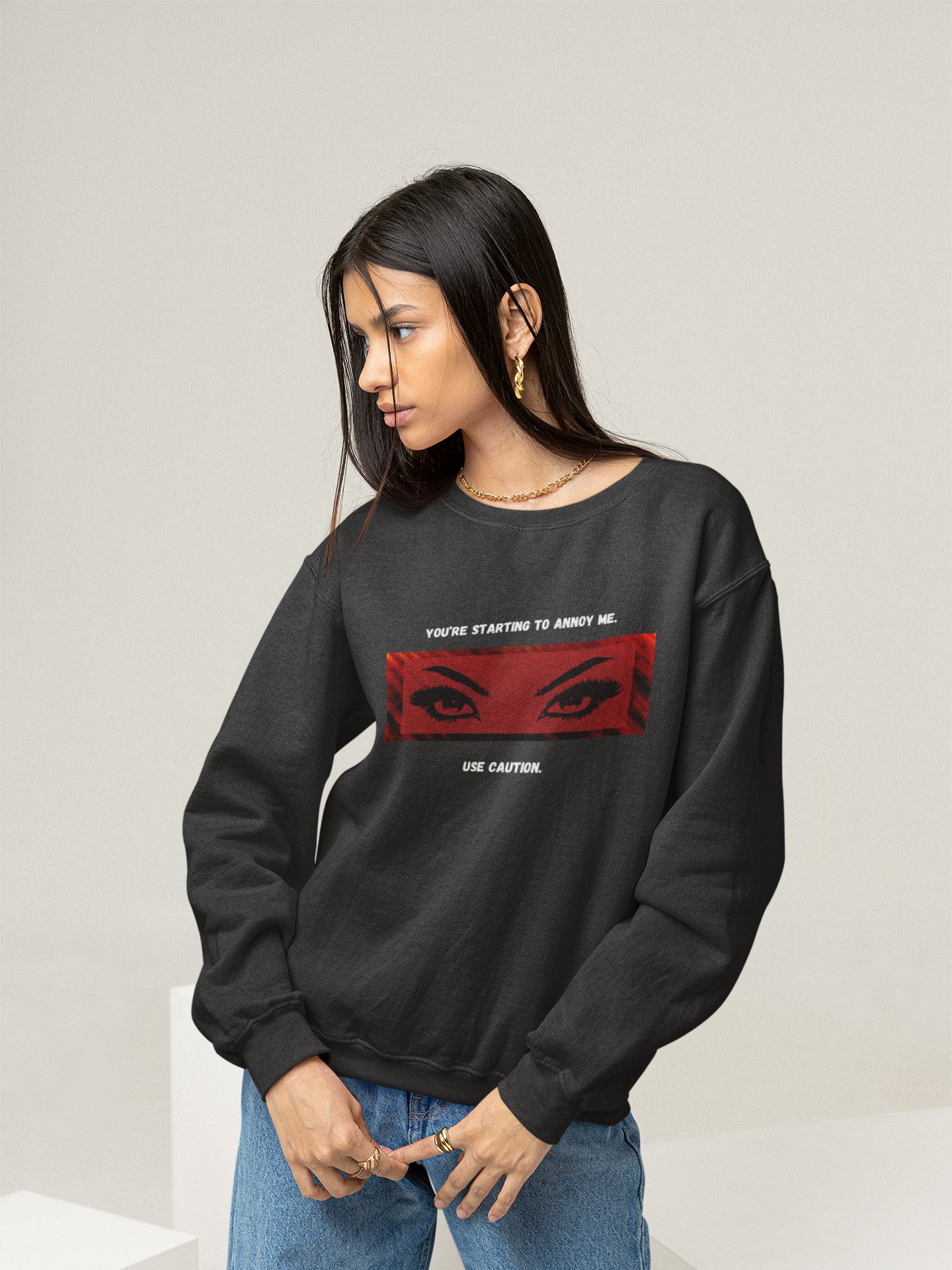 "Use Caution" Dark Premium Sweatshirt product image (4)