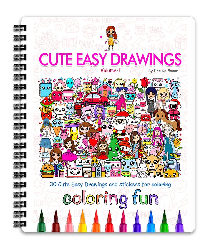Cute Easy Drawings Coloring Book, Vol. 1 – Paperback product image (1)
