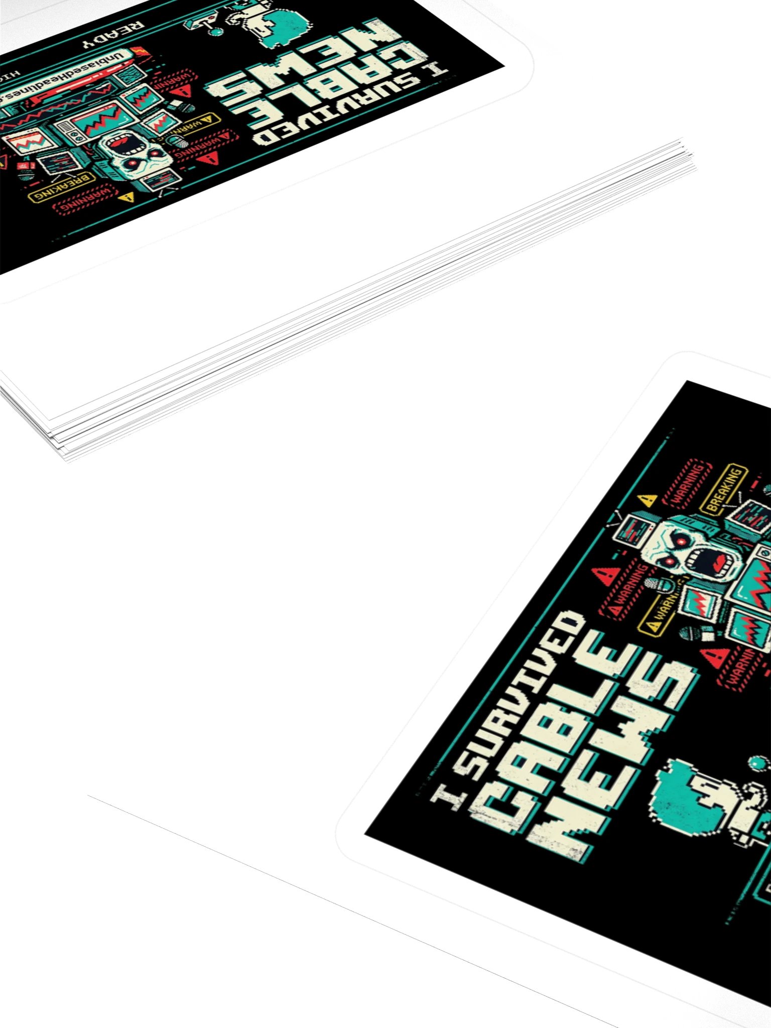 I Survived Cable News (Arcade) Sticker product image (4)